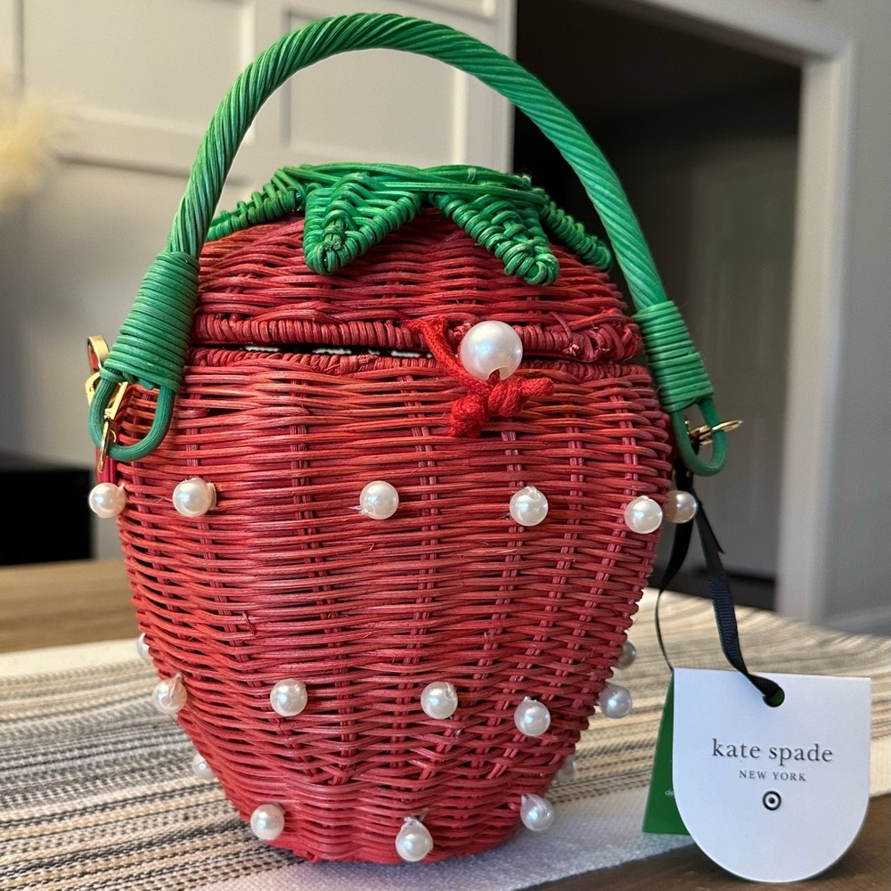 Kate Spade x Target Red Strawberry Bag with Pearl Accents